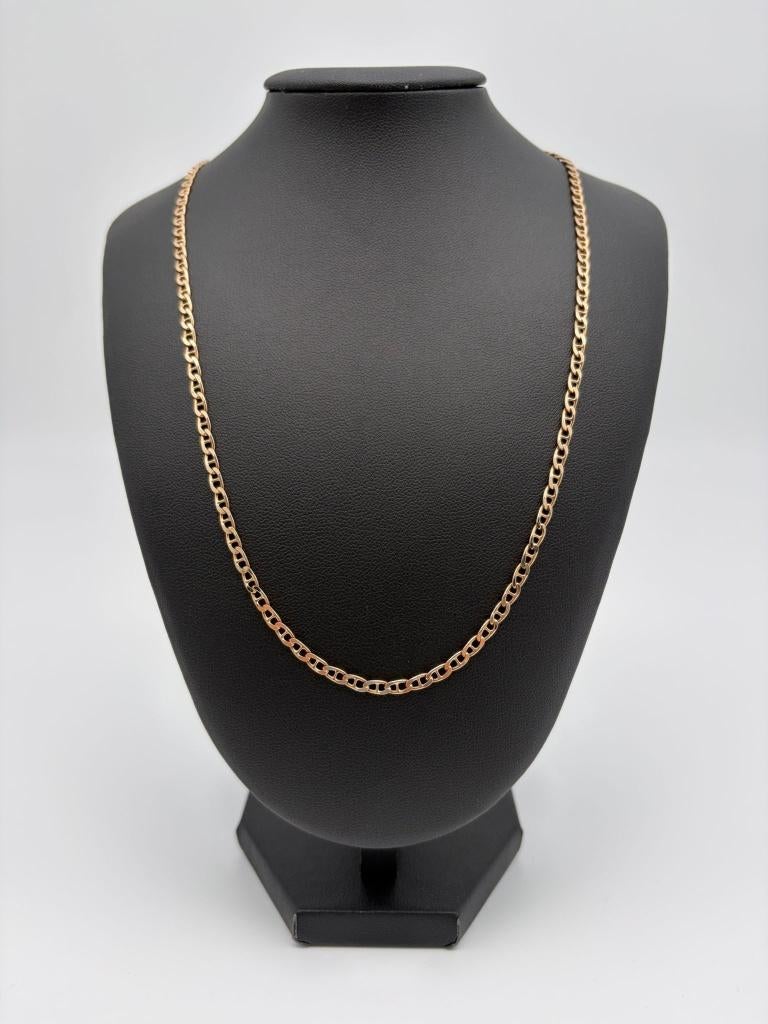 14K Goud Anker/Mariner ketting, Verzenden, Zo goed als nieuw, Goud, Goud
