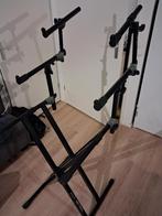 Professionele keyboardstandaard voor 3 keyboards, Ophalen of Verzenden, Gebruikt, Instrumentstandaard, Keyboard of Synthesizer
