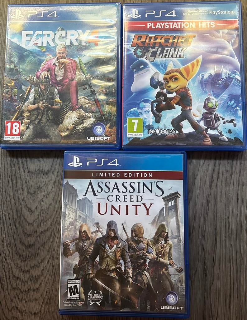 3 PS4 games, Spelcomputers en Games, Games | Sony PlayStation 4, Ophalen, Gebruikt, Avontuur en Actie