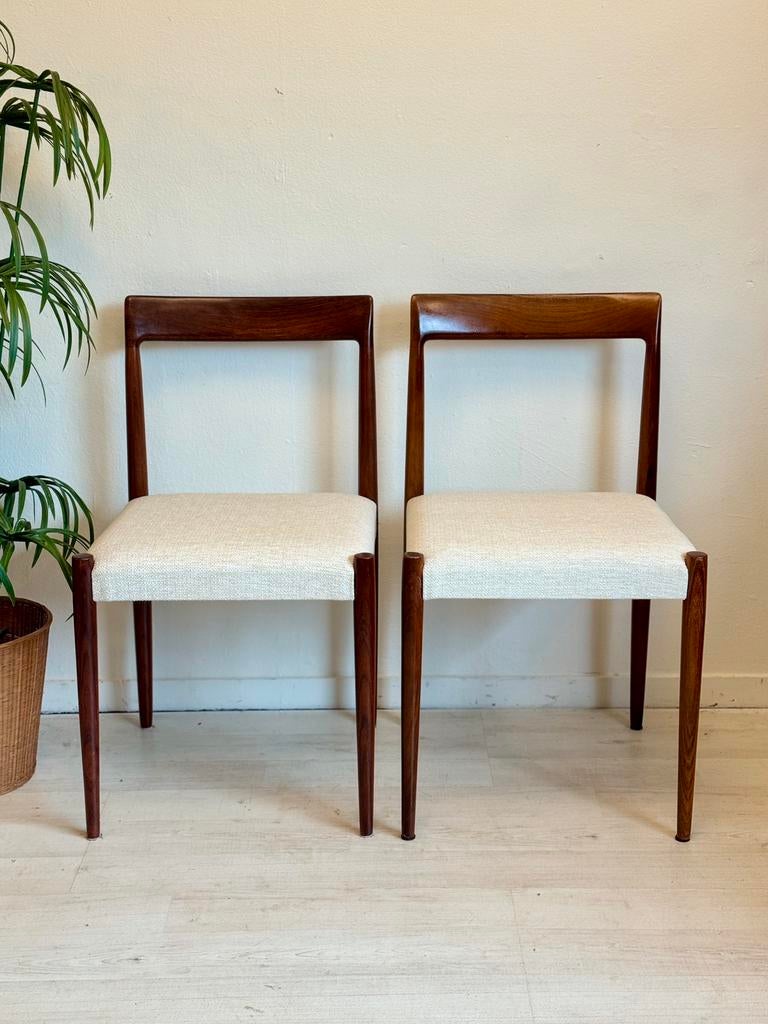 Set van 2 vintage lübke eetkamerstoelen jaren 60, Ophalen, Twee, Vintage, Nvt