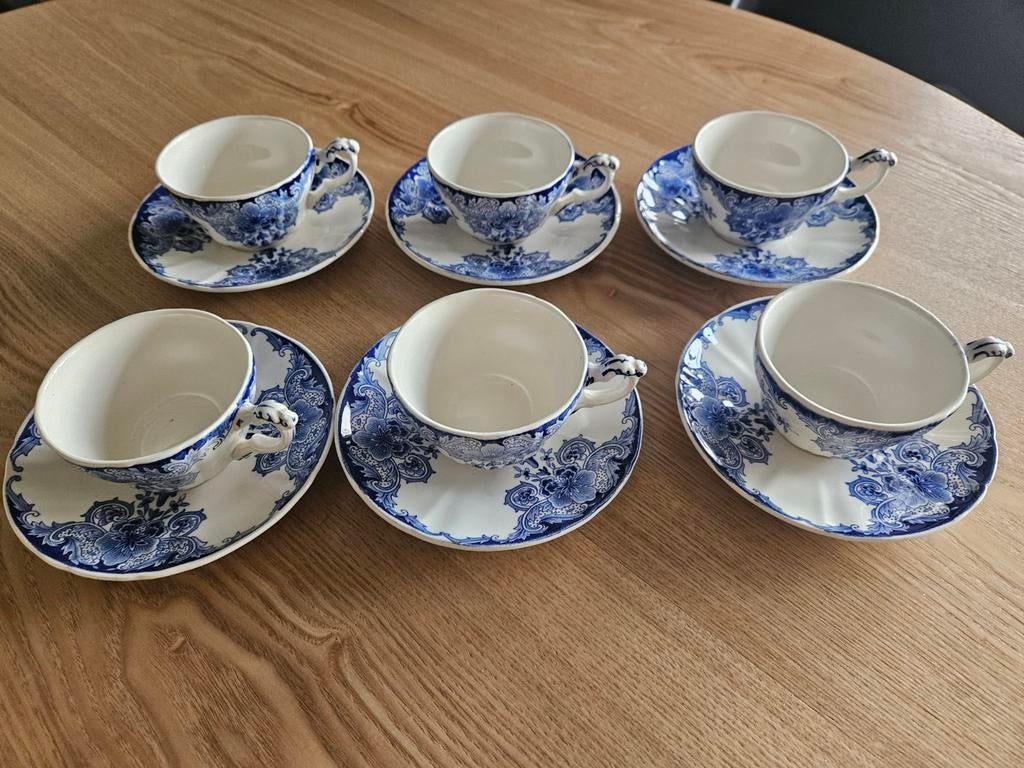  Boch Frères La Louvière. 6 kop en schotels uit 1941, Ophalen of Verzenden