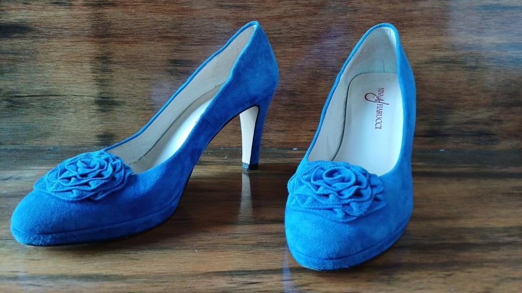 Nina Fiarucci Blauwe Pumps - Maat 40, Ophalen of Verzenden, Zo goed als nieuw, Blauw