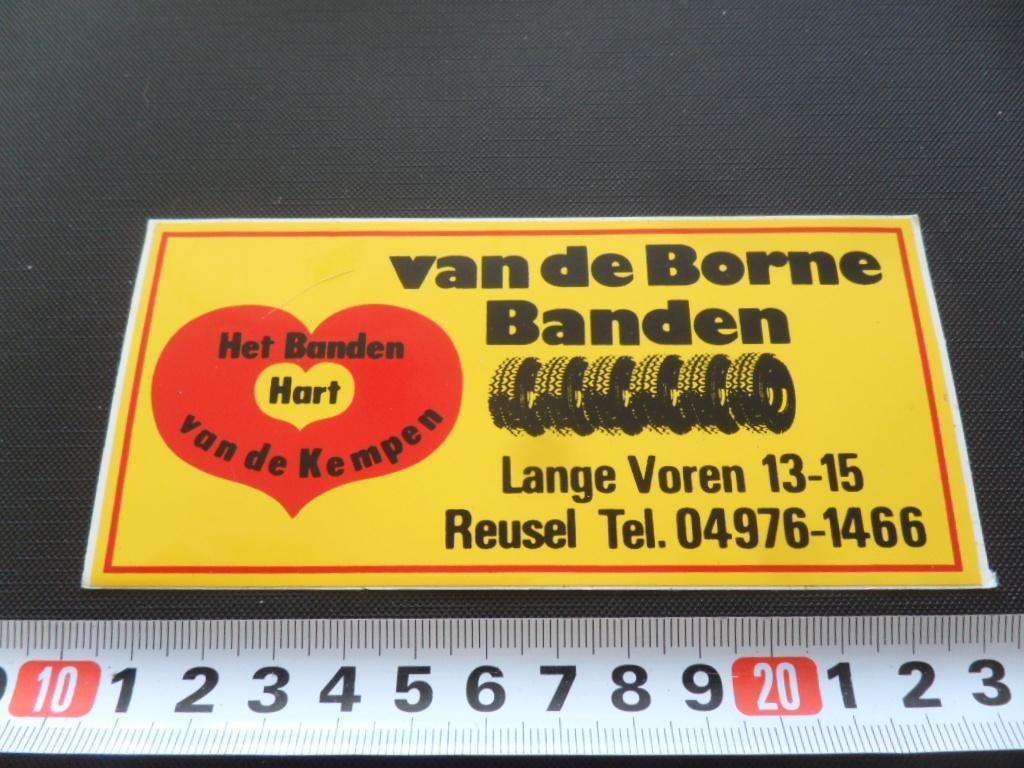 sticker reusel van de borne banden bandenhart van de kempen, Ophalen, Zo goed als nieuw