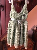 Ruffle dress chiffon-kant jurk groen Dolly by Le Petit Tom, Dolly by Le Petit Tom, Gebruikt, Meisje, Ophalen of Verzenden