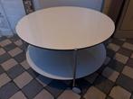 Ronde verrijdbare salontafel Wit met chroom zanotta strind, Huis en Inrichting, Tafels | Salontafels, Ophalen, Gebruikt, Rond