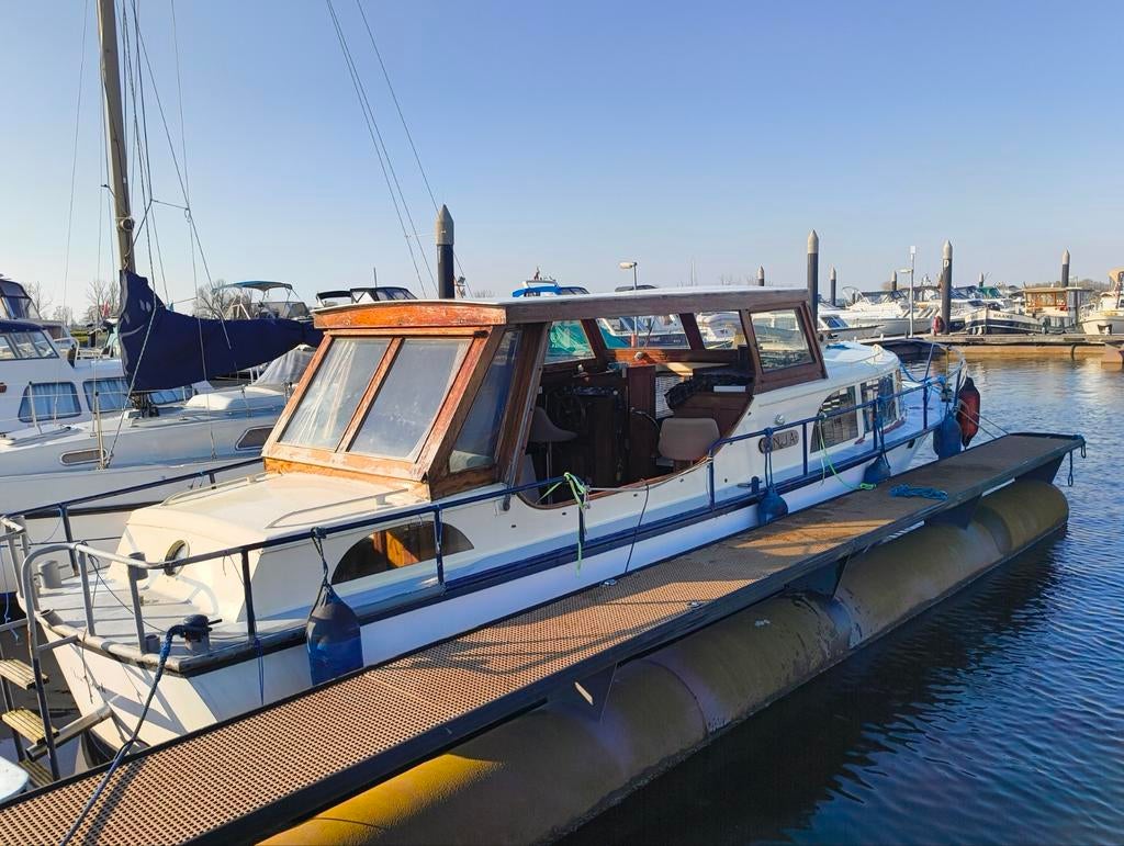 Klassieke motorboot!, Gebruikt, Staal, 50 pk of meer, Diesel