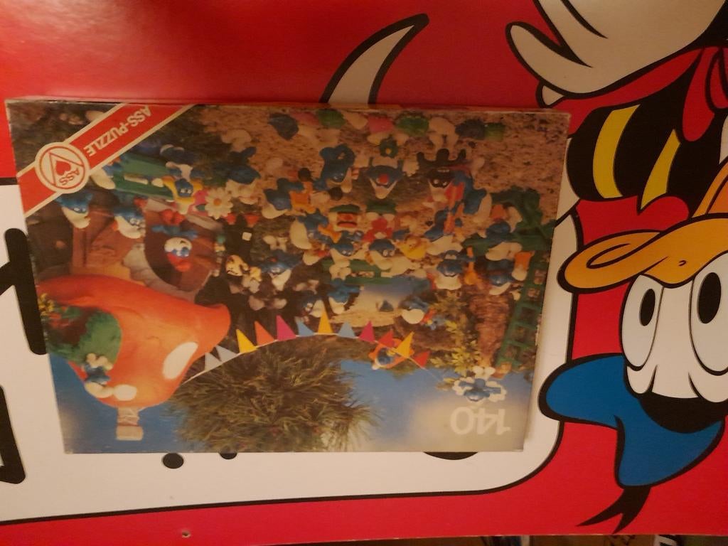 Smurfen puzzel, Ophalen of Verzenden, Meer dan 50 stukjes, Gebruikt
