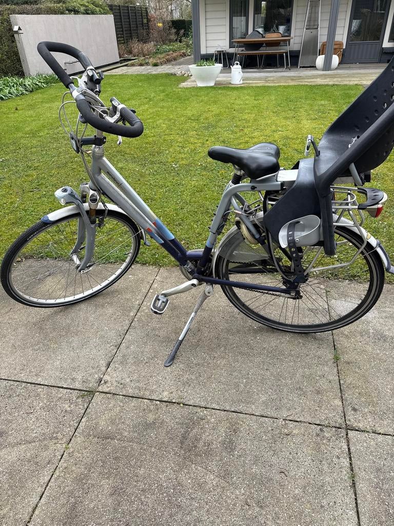 Gazelle Damesfiets Medeo met kinderzitje, Fietsen en Brommers, Fietsen | Dames | Damesfietsen, 50 tot 53 cm, Ophalen, Overige merken