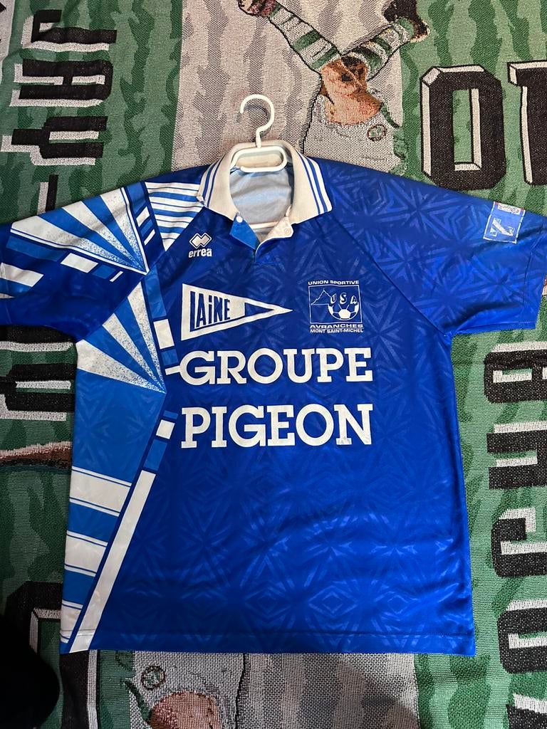 Matchworn Avranches voetbal shirt uit de jaren 90, Maat XL, Ophalen of Verzenden, Zo goed als nieuw, Shirt