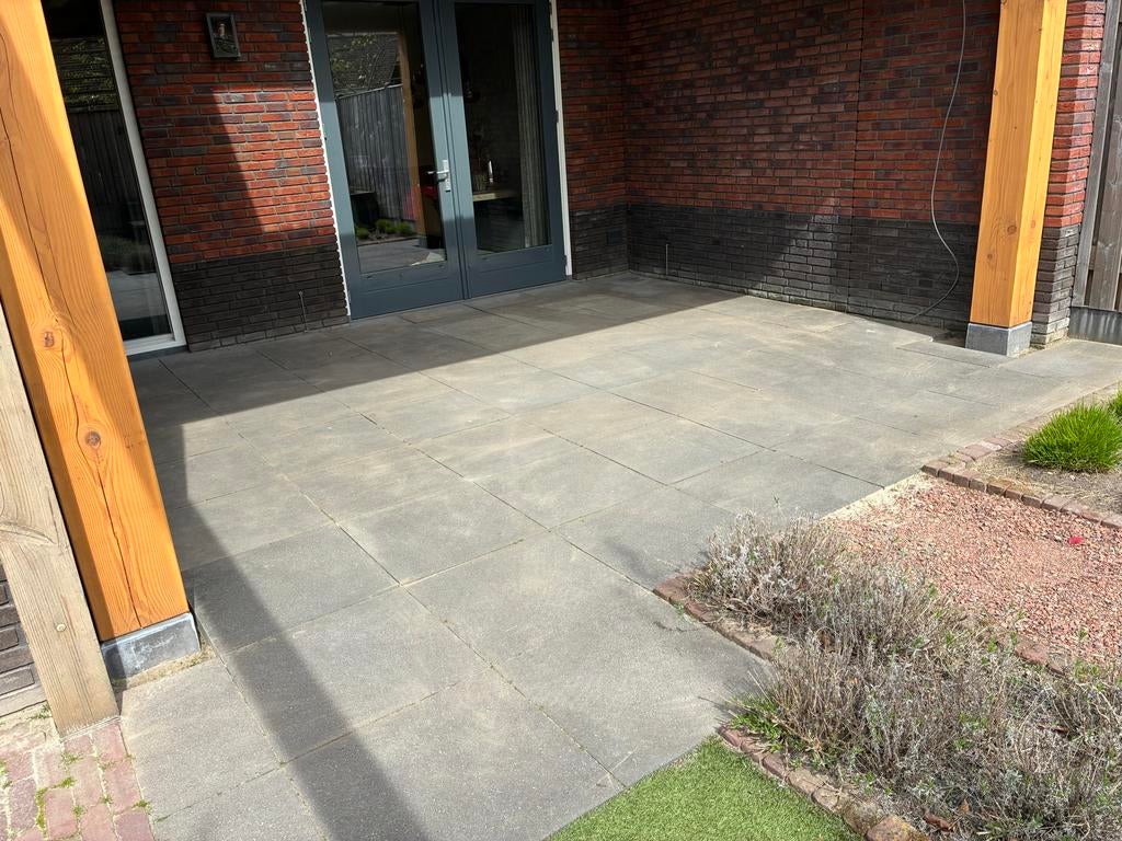 Tuintegels 60x60x5 Schellevis Carbon, Tuin en Terras, Ophalen, Gebruikt, 10 m² of meer, Beton