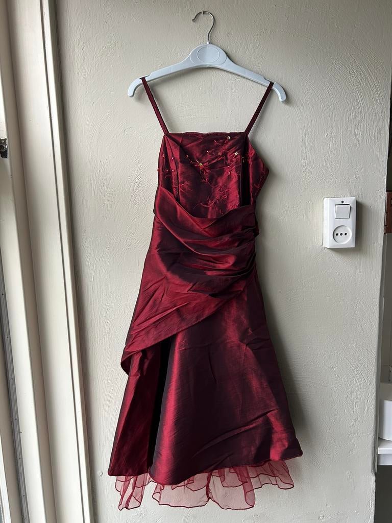 Bordeaux bruidsmeisjes jurkje set - zo goed als nieuw, Kleding | Dames, Gelegenheidskleding, Overige typen, Ophalen of Verzenden