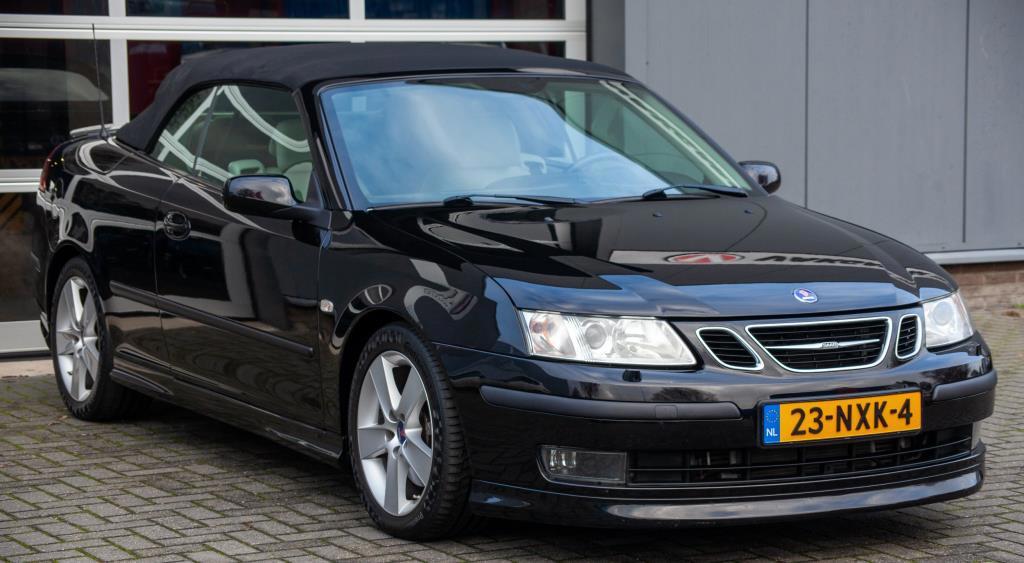 Saab 9-3 Cabrio 2.8 V6 T Aero automaat, Auto's, Saab, Gebruikt, 1675 kg, Cabriolet, 4 stoelen