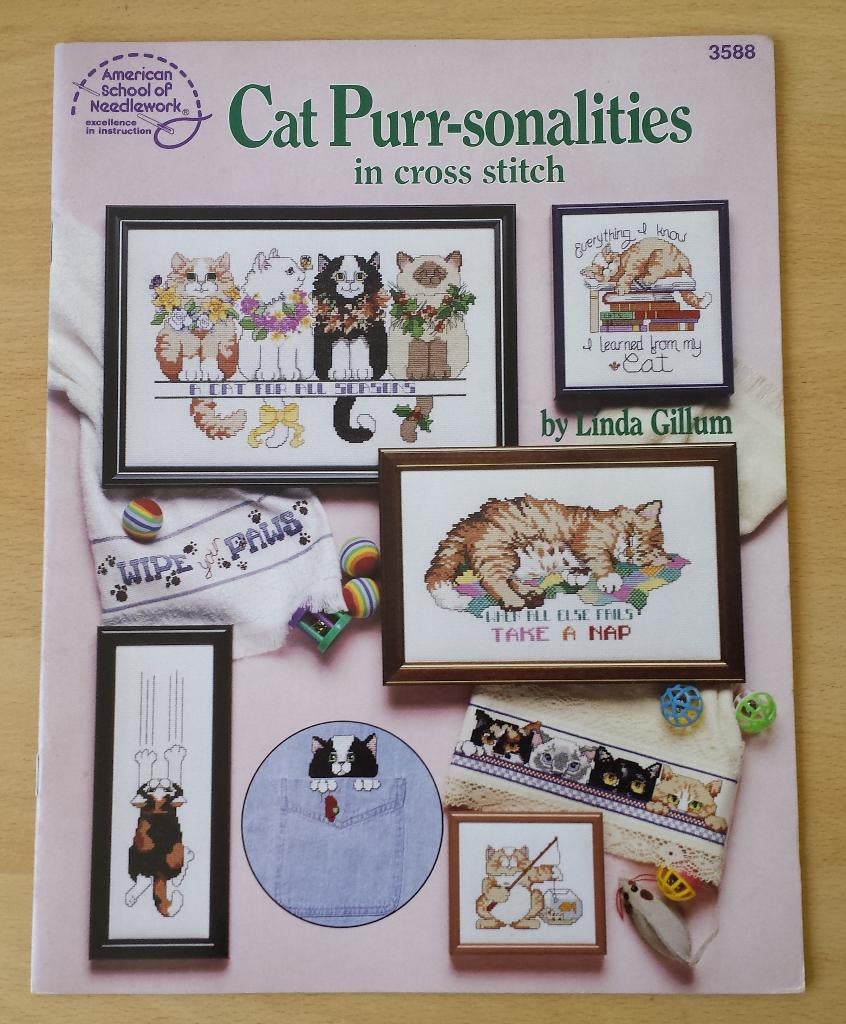 Cat Purr-sonalities Patronen - Linda Gillum - 1992, Patroon, Gebruikt, Ophalen of Verzenden, Nvt