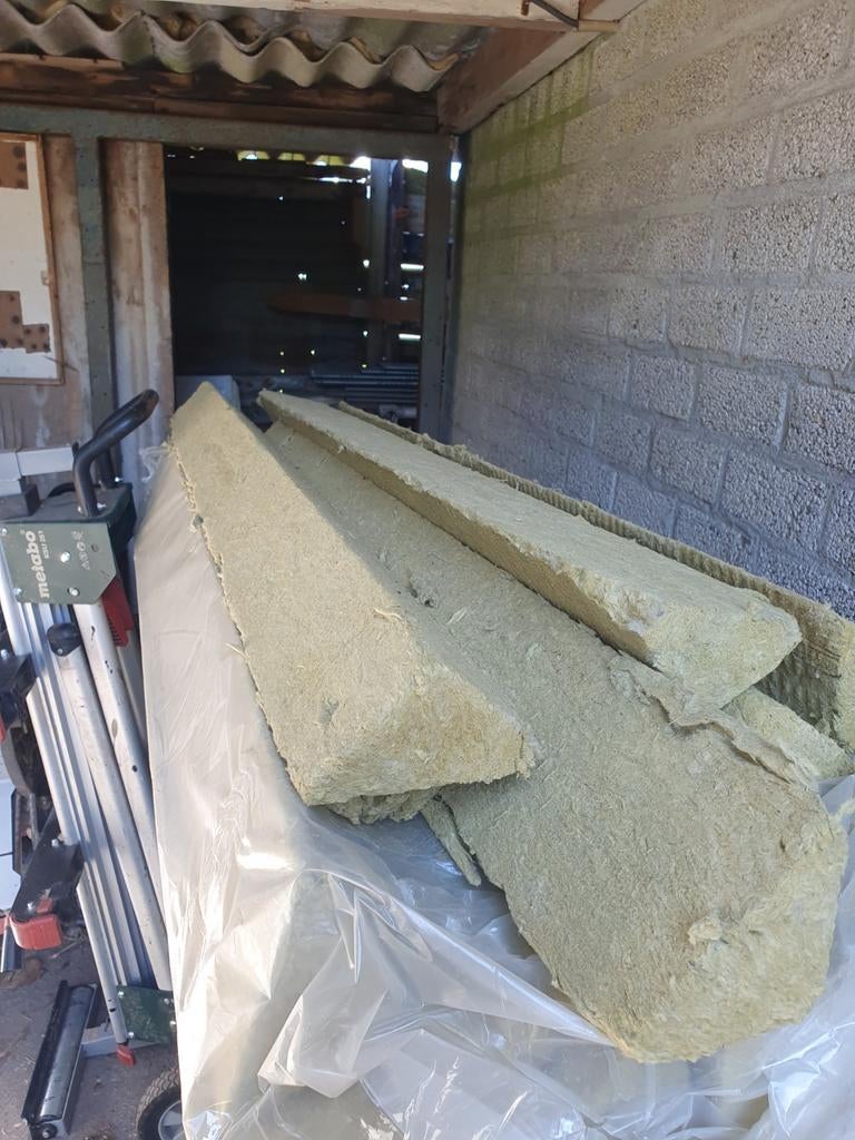 Mastiek rib rockwool 90x90x1200mm, Ophalen, Nieuw, Steenwol, 15 m² of meer