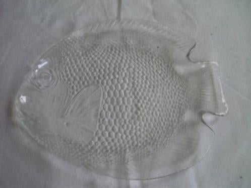 Glazen bord, vorm vis, presenteerbord, hapjes, Ophalen of Verzenden, Bord(en), Overige stijlen, Glas