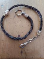 antieke double horlogeketting van mensenhaar 40 cm, Verzenden, Zo goed als nieuw