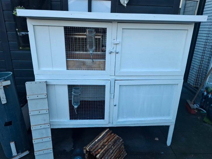 XL (OVER) COMPLEET konijnenhok en benodigdheden, Dieren en Toebehoren, Knaagdieren en Konijnen | Hokken en Kooien, Gebruikt, Hok