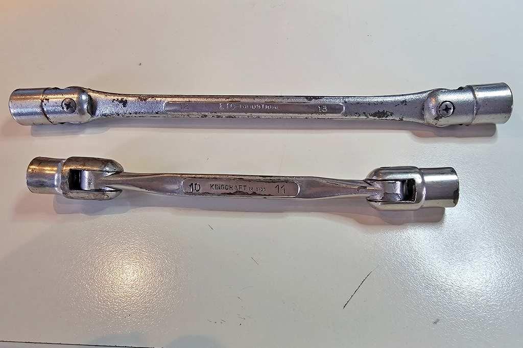Kniesleutels maat 10 - 11 & 12 -13, Auto diversen, Autogereedschap, Ophalen of Verzenden, Gebruikt