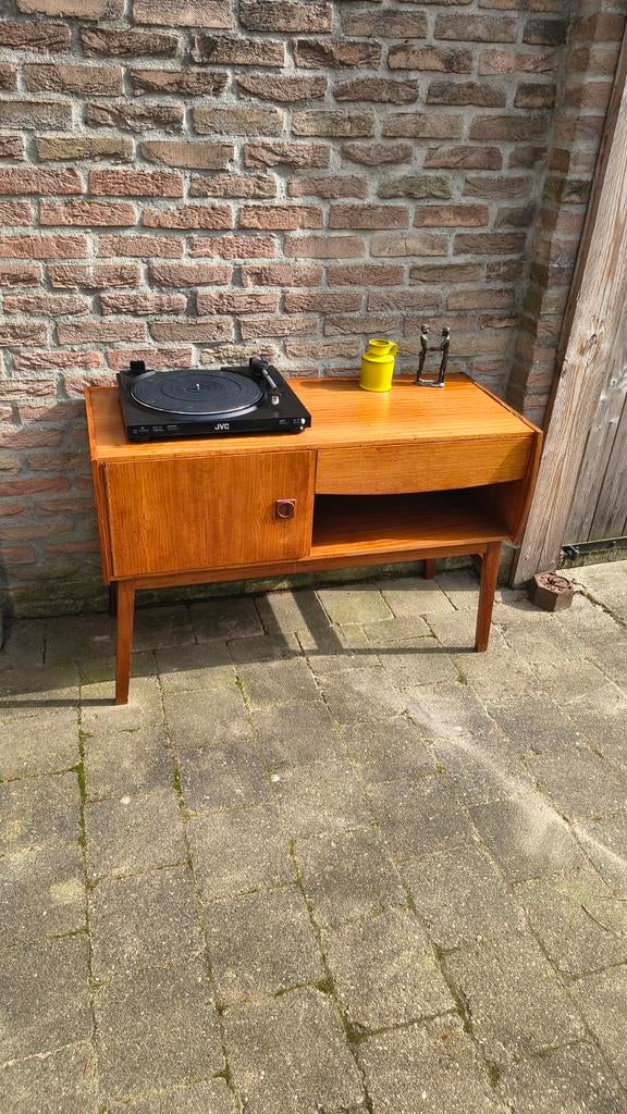 Vintage Teak Platenspeler Meubel met Lade en Deurtje, Ophalen, Gebruikt, Onbekend, Onbekend