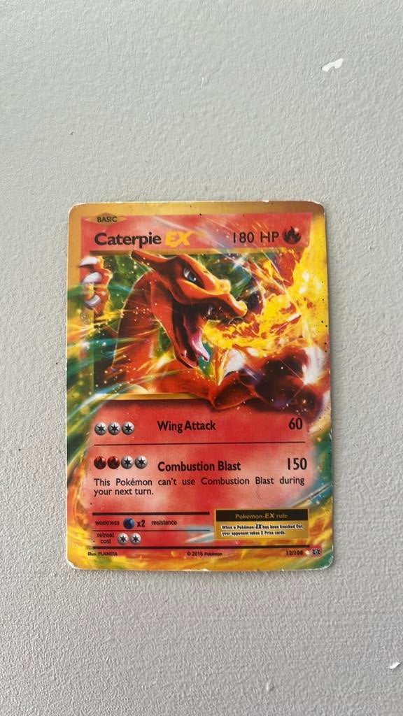 Mooie pokemon kaart EX 180 Caterpie, Ophalen of Verzenden, Zo goed als nieuw