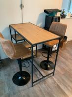 Statafel (hoge tafel) met twee verstelbare krukken, Ophalen, Zo goed als nieuw