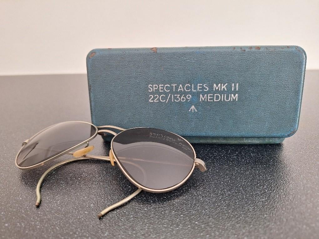 Vliegeniers zonnebril / spectacles MK II Medium, Verzamelen, Ophalen of Verzenden, Luchtmacht, Engeland, Overige typen