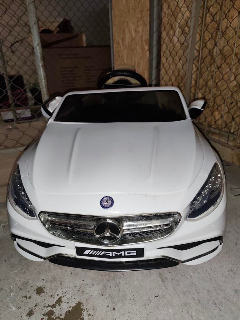 Witte Mercedes S63 AMG kinderauto, Ophalen of Verzenden