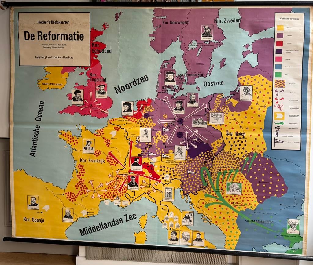 Beeldkaart - De Reformatie -, Antiek en Kunst, Antiek | Schoolplaten, Ophalen, Geschiedenis