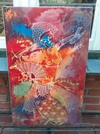 Indonesië Batik Schilderij "De Danseres", in Lijst, Ophalen of Verzenden