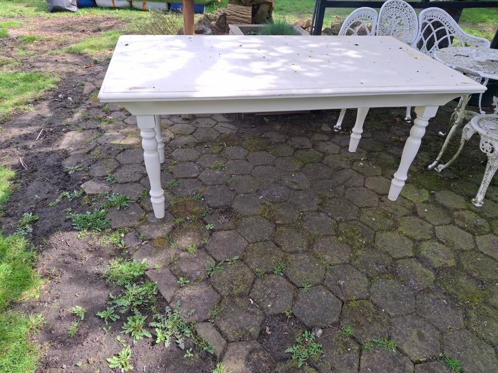 Tafel en 4 stoelen, Huis en Inrichting, Gebruikt, 150 tot 200 cm, Rechthoekig, 50 tot 100 cm