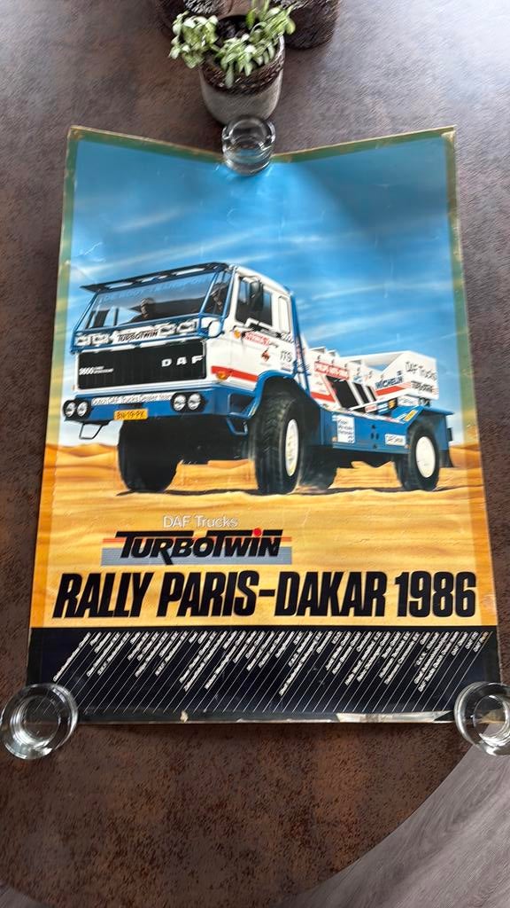 Poster DAF Turbo Twin 1986, Ophalen, Gebruikt, A1 t/m A3, Overige onderwerpen