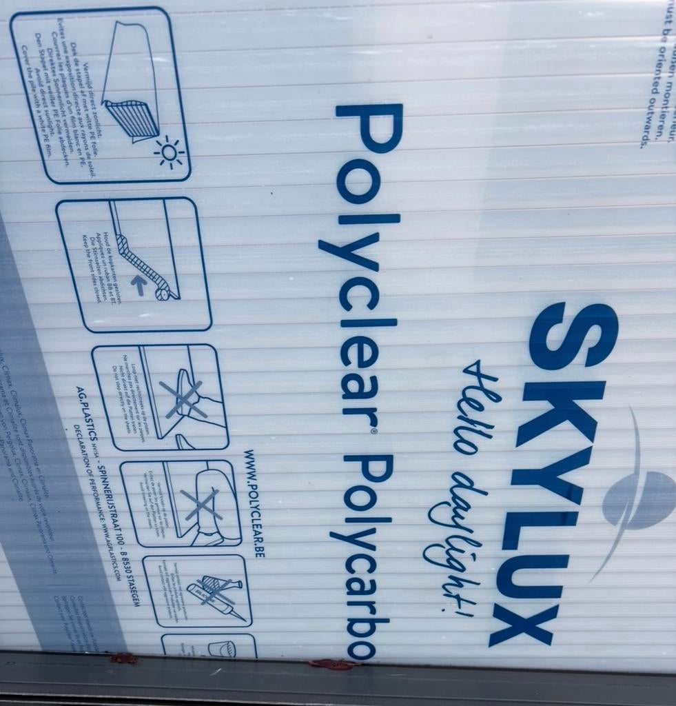 Nieuwe Polycarbonaat Dakplaat met Complete Toebehoren, Dakplaat of Dakpanplaat, Kunststof, Zwart, Nieuw