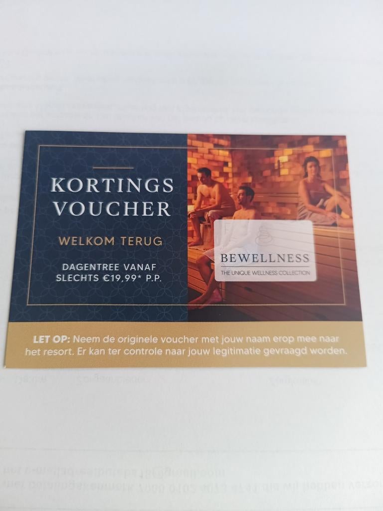 sauna korting voucher, Twee personen, Kortingsbon, Spa of Sauna