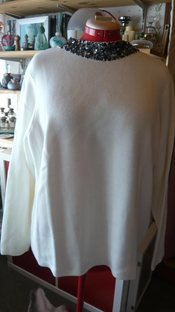 Trui - Marks & Spencer katoen ivoor katoen trui maat 52, Kleding | Dames, Ophalen of Verzenden, Zo goed als nieuw, Maat 46/48 (XL) of groter