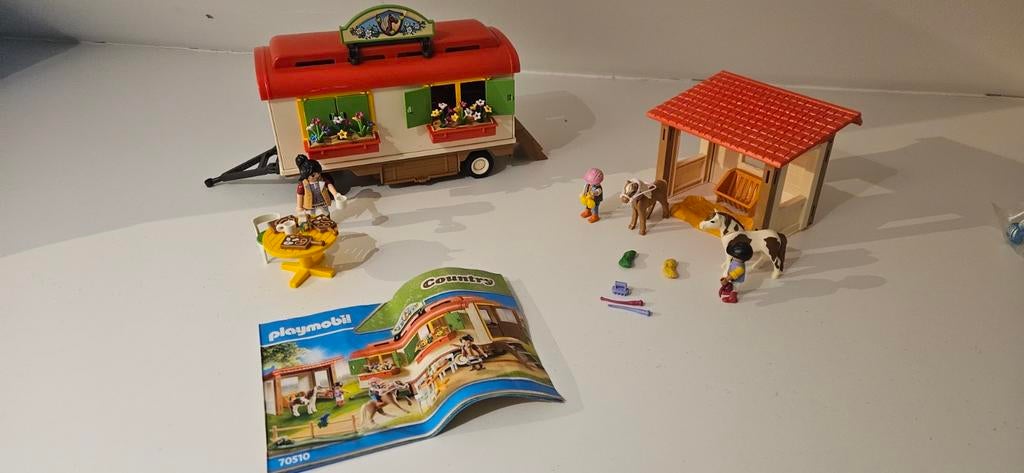 PLAYMOBIL Country Ponykamp aanhanger - 70510, Ophalen of Verzenden, Gebruikt
