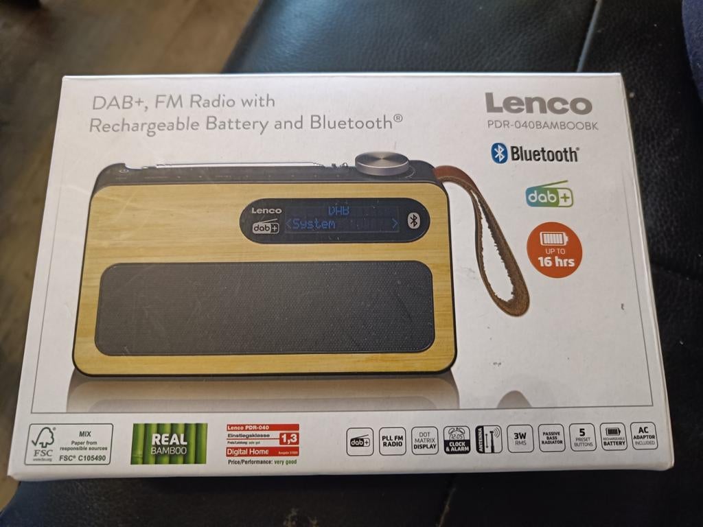 Lenco DAB+, FM Radio met Bluetooth, Audio, Tv en Foto, Radio's, Ophalen of Verzenden, Nieuw, Radio