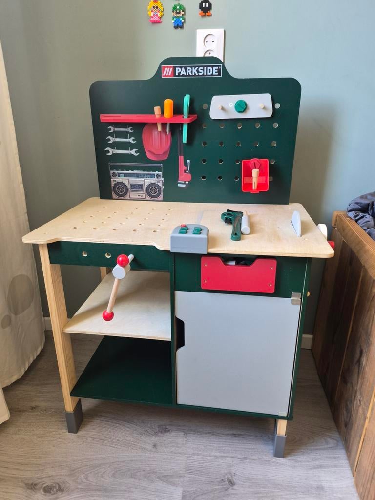 Parkside Speelgoed Werkbank met Accessoires en Geluid, Ophalen, Gebruikt, Jongen of Meisje