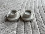2x Zusss waxinelichthouder keramiek wit, Huis en Inrichting, Woonaccessoires | Kandelaars en Kaarsen, Overige materialen, Wit