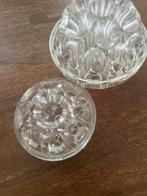 Vintage glazen bloemenhouders, Wit, Ophalen of Verzenden, Minder dan 50 cm, Glas