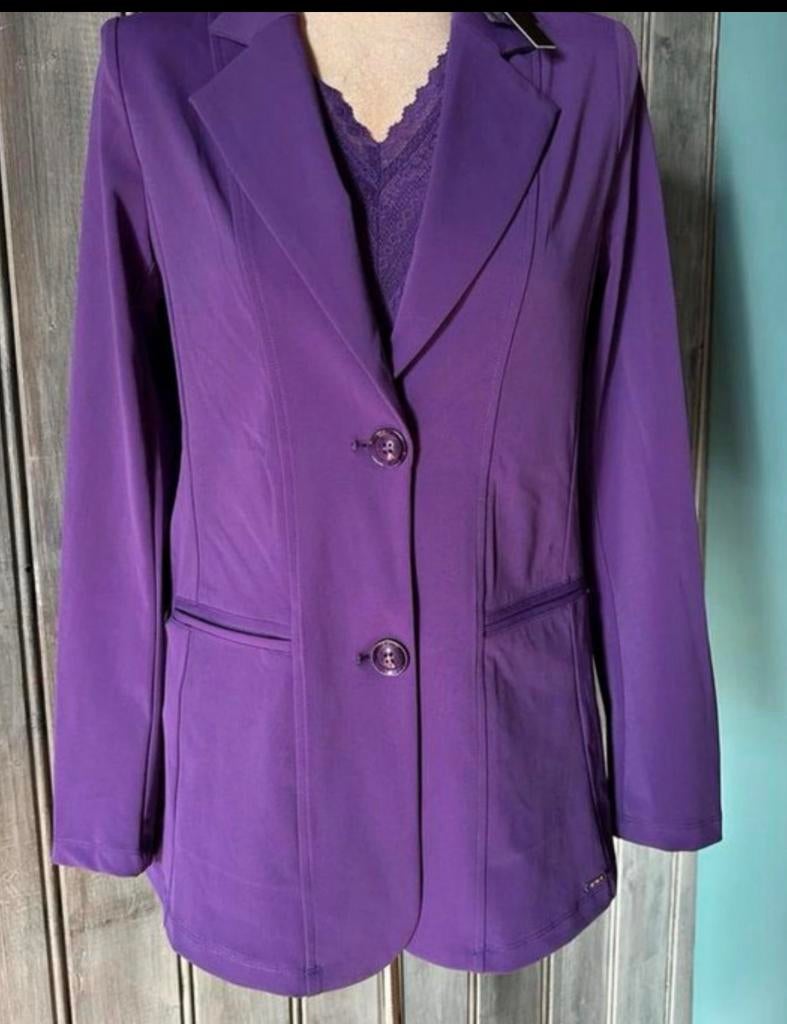 Mi Piace travelstof blazer maat: S Kleur: Purple, Paars, Nieuw, Ophalen of Verzenden, Jasje