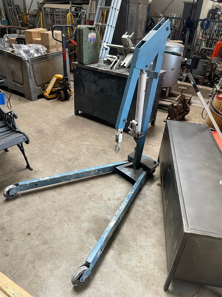 Hydraulische motortakel / werkplaatskraan 500kg, Ophalen, Gebruikt, Hydraulisch, Garagekrik