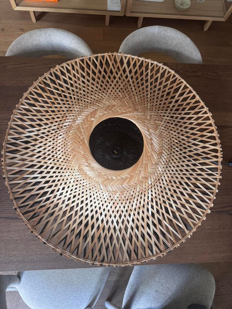 GOOD & MOJO Kalimantan Wandlamp Rond - Ø87cm - Naturel, Ophalen, Zo goed als nieuw