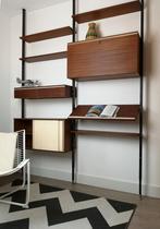 Prachtige Mid-century Wandmeubel, Ophalen, 25 tot 50 cm