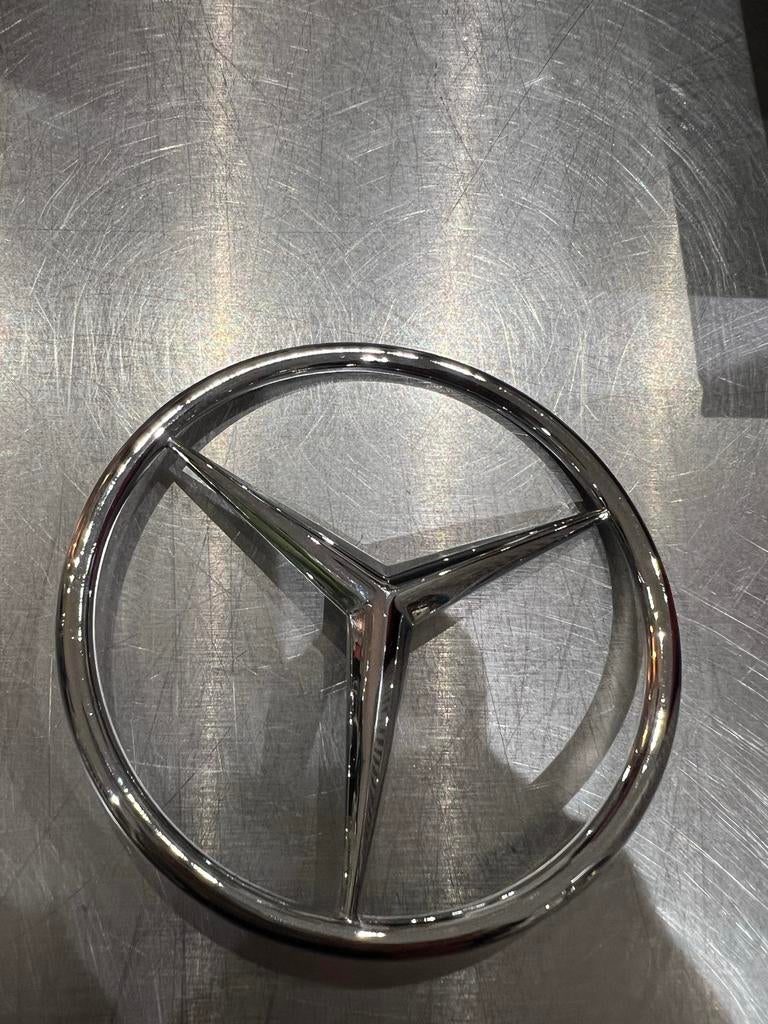 Vintage Origineel Mercedes Embleem - Chroom Metaal, Auto-onderdelen, Ophalen of Verzenden, Gebruikt, Mercedes-Benz
