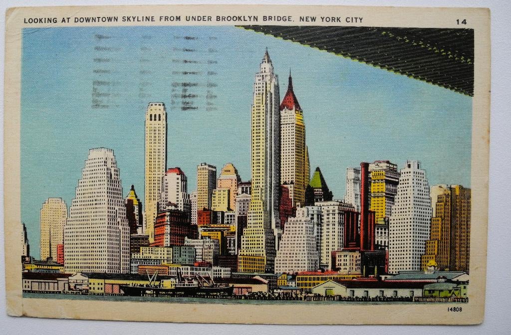 7 ansichtkaarten Amerika uit de jaren '40 en '50, Ophalen of Verzenden, 1940 tot 1960, Gelopen, Buiten Europa