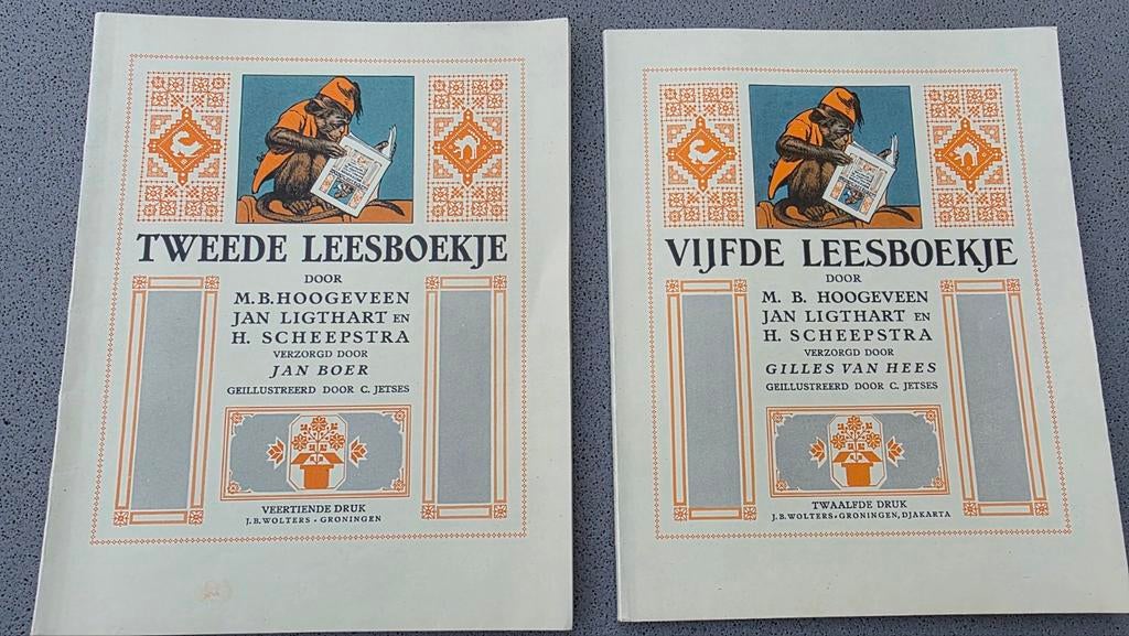 Oude leesboekjes deel 2 en -5 (aap, noot, mies), Gelezen, Nederlands, Overige niveaus, J.B. Wolters