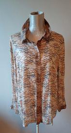 Basler Blouse Nieuw - Taupe/Blauw/Zwart/Beige Print Viscose, Kleding | Dames, Overige kleuren, Verzenden, Nieuw, Basler