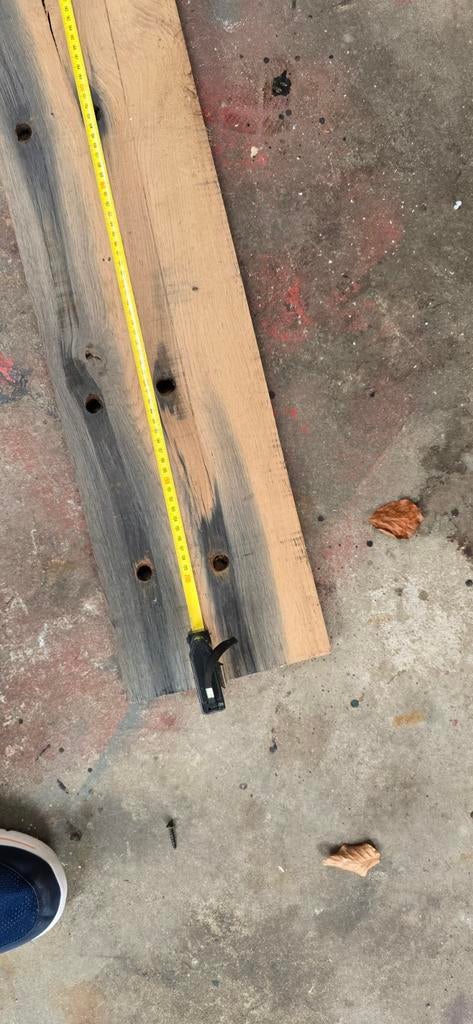 Eiken planken van oude spoorbielzen, Ophalen of Verzenden