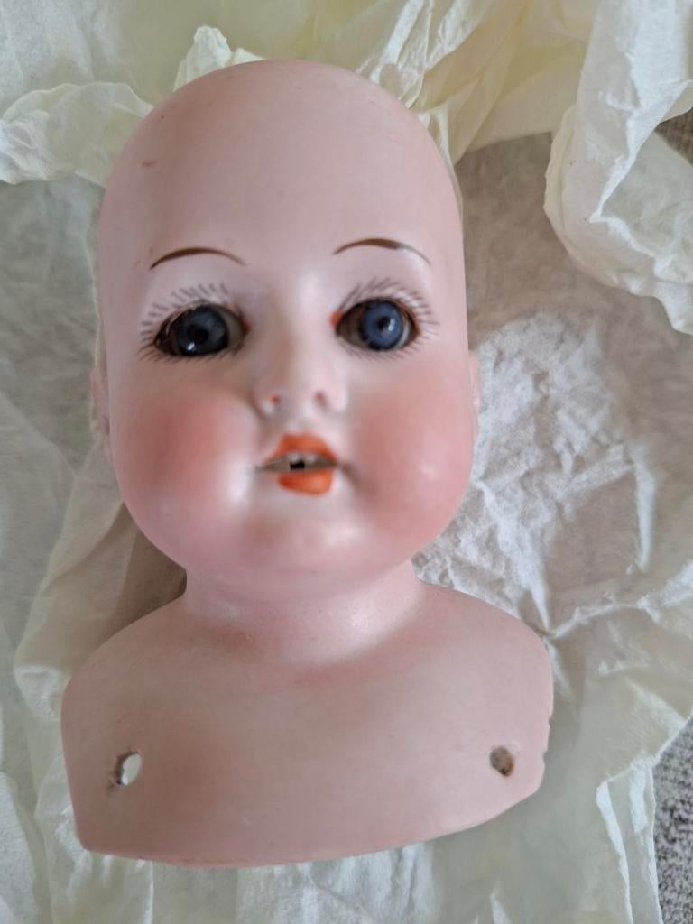 Nieuw porseleinen poppenhoofd - Vintage stijl, Verzamelen, Poppen, Ophalen of Verzenden, Nieuw, Overige typen