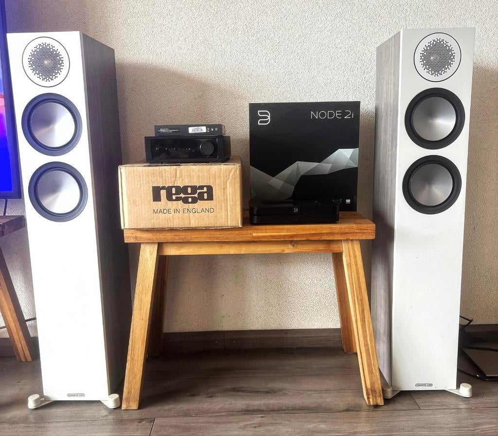 HiFI set. Monitor Audio, Rega, Bluesound, Ophalen of Verzenden, 60 tot 120 watt, Front, Rear of Stereo speakers, Overige merken